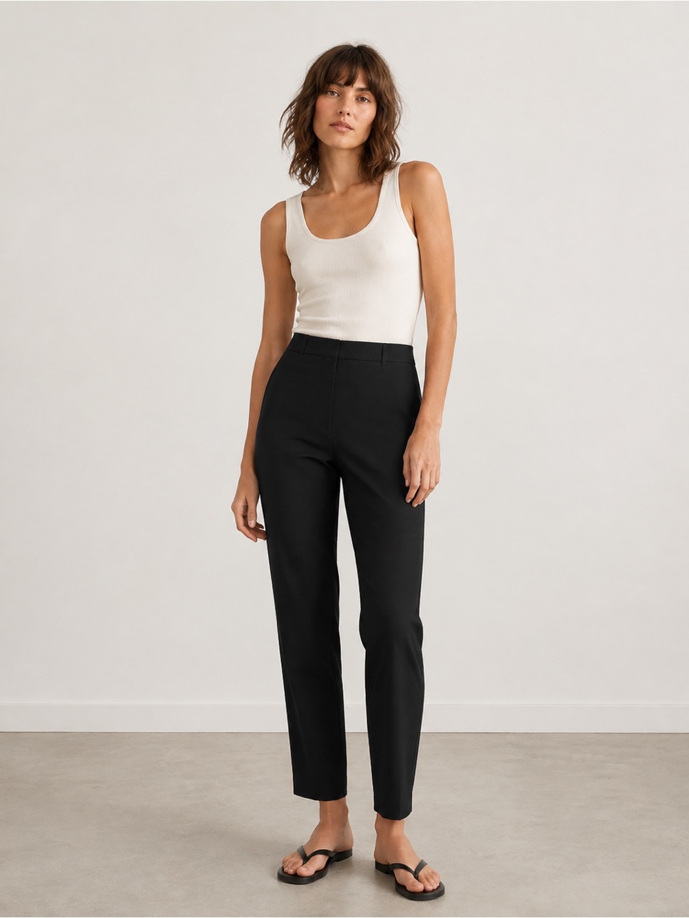 Quince Ponte Knit Pull On Pants Small Black
Straight Leg